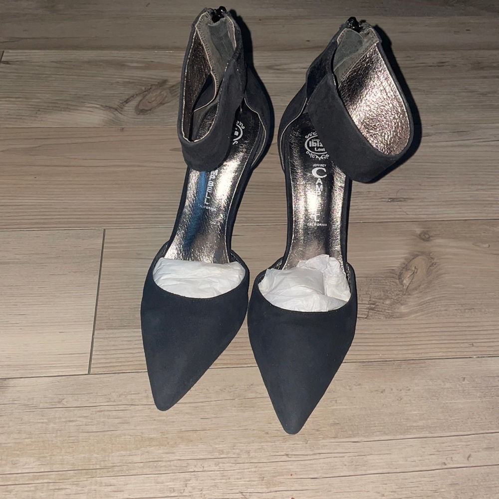 Jeffrey Campbell black suede Monae shoe